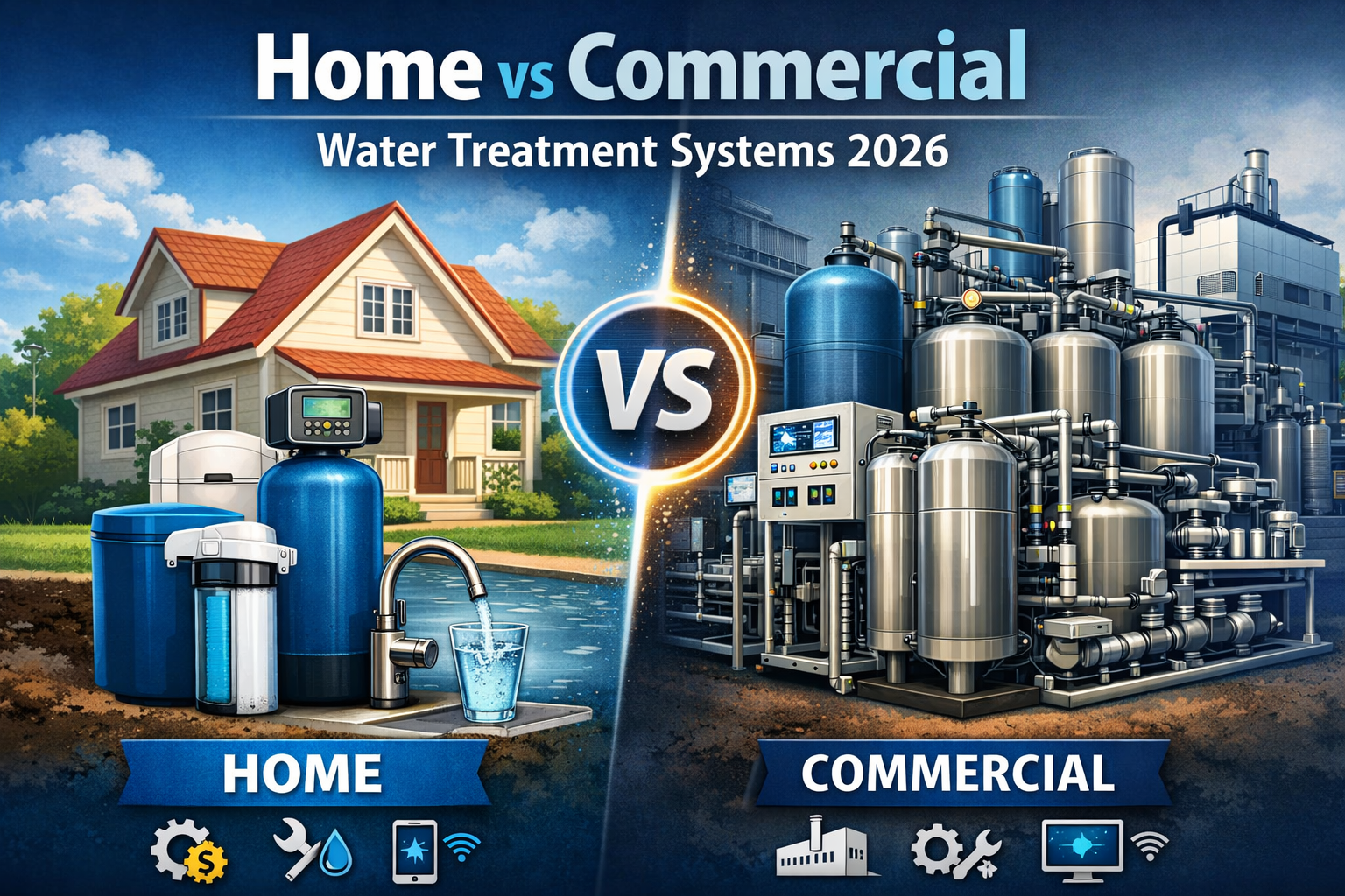 Home vs Commercial Water Treatment Systems